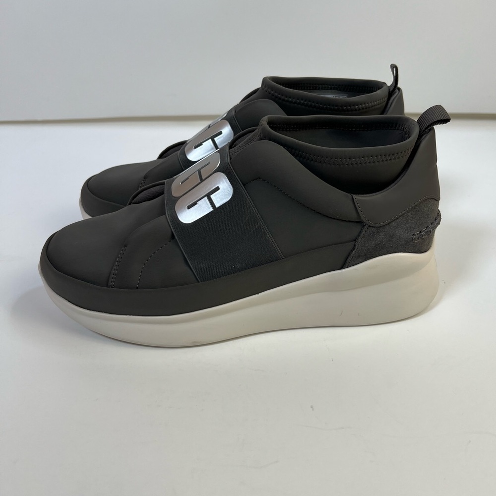 UGG Neutra Logo Elastic Slip-On Sneakers Gray/White Women’s Size 10 - Picture 5 of 16